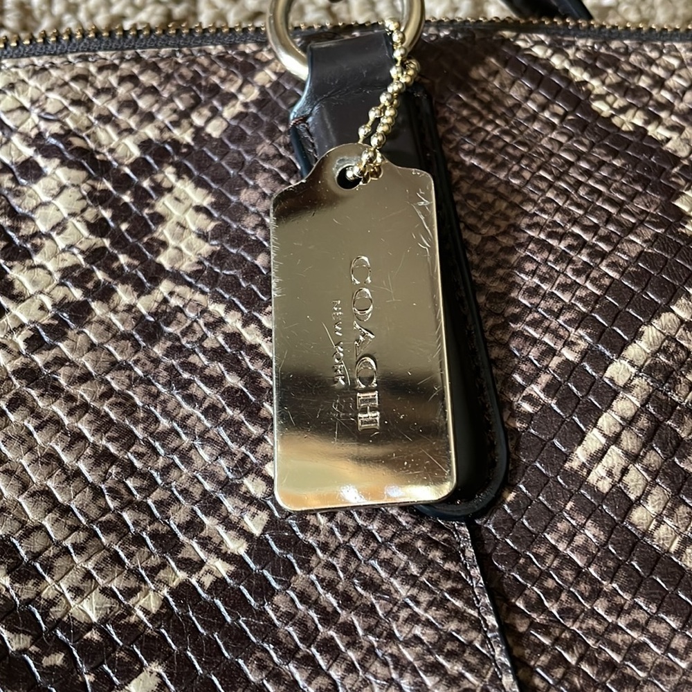 Coach Ava Python Leather Tote - Picture 3 of 9